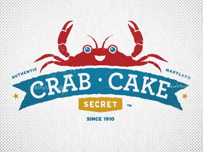 Seafood Logo crab design food illustration logo maryland type