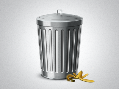 Trash can icon metal trash can