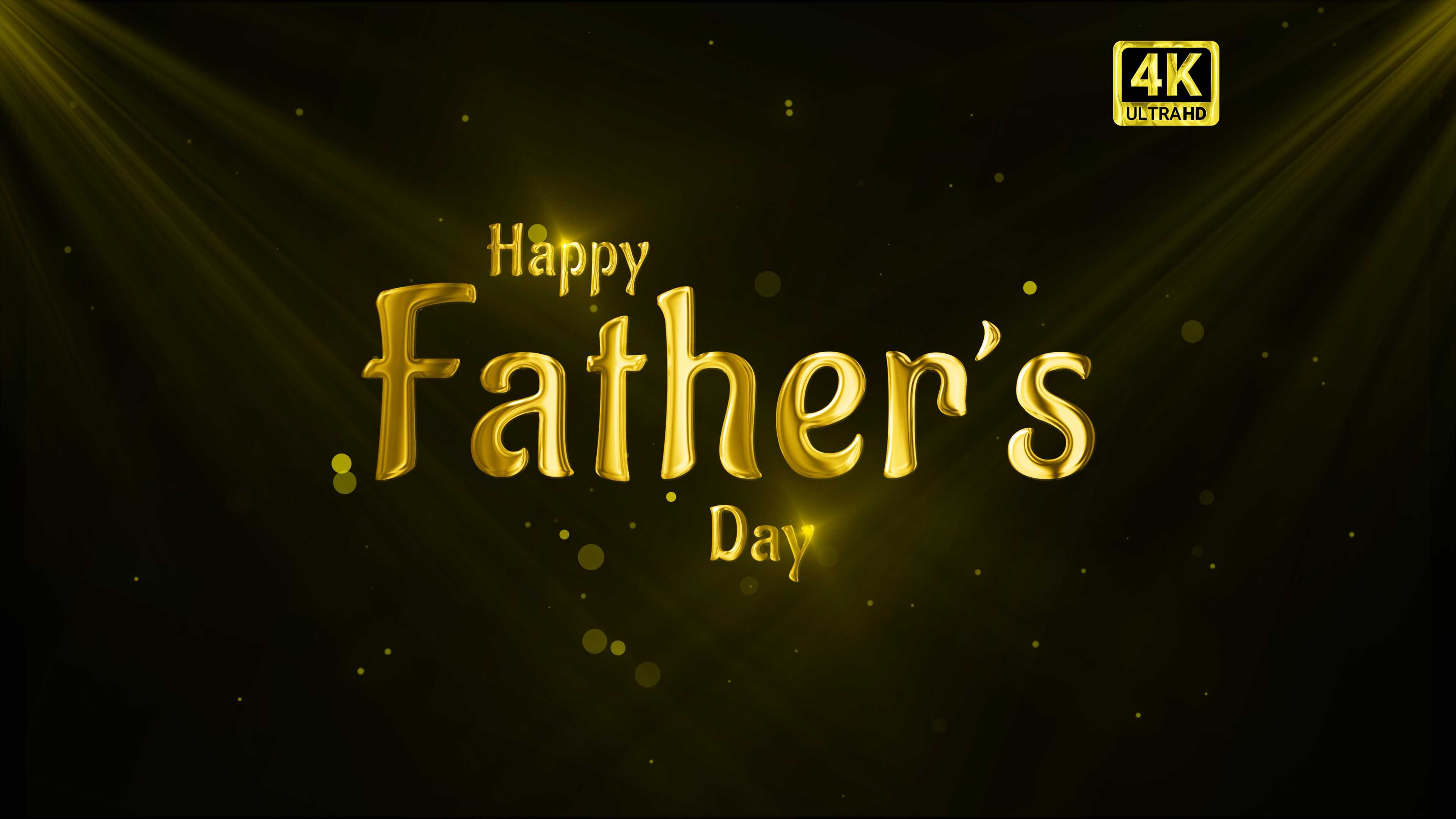 Animation Happy Father's Day Luxury Golden Text animation fathers fathers day golden golden animation handwriting happy happy fathers day lettering luxury