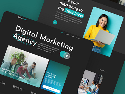 Digital Marketing Agency Website Design agency website design marketing website ui uiux web website design