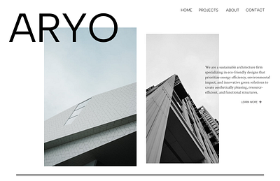 ARYO (Website Design) architecture graphic design modern design ui web design website website design