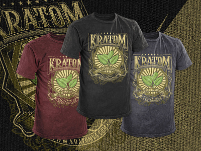 Kratom Custom Vintage T Shirt branding custom t shirt design graphic design hand drawing illustration t shirt design vector design vector t shirt