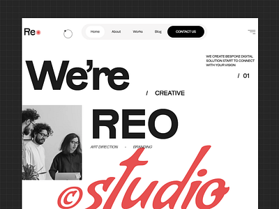 Reo.Studio Creative Template | Landing Page Design creative portfolio digital experience interaction design landing page ux design web design