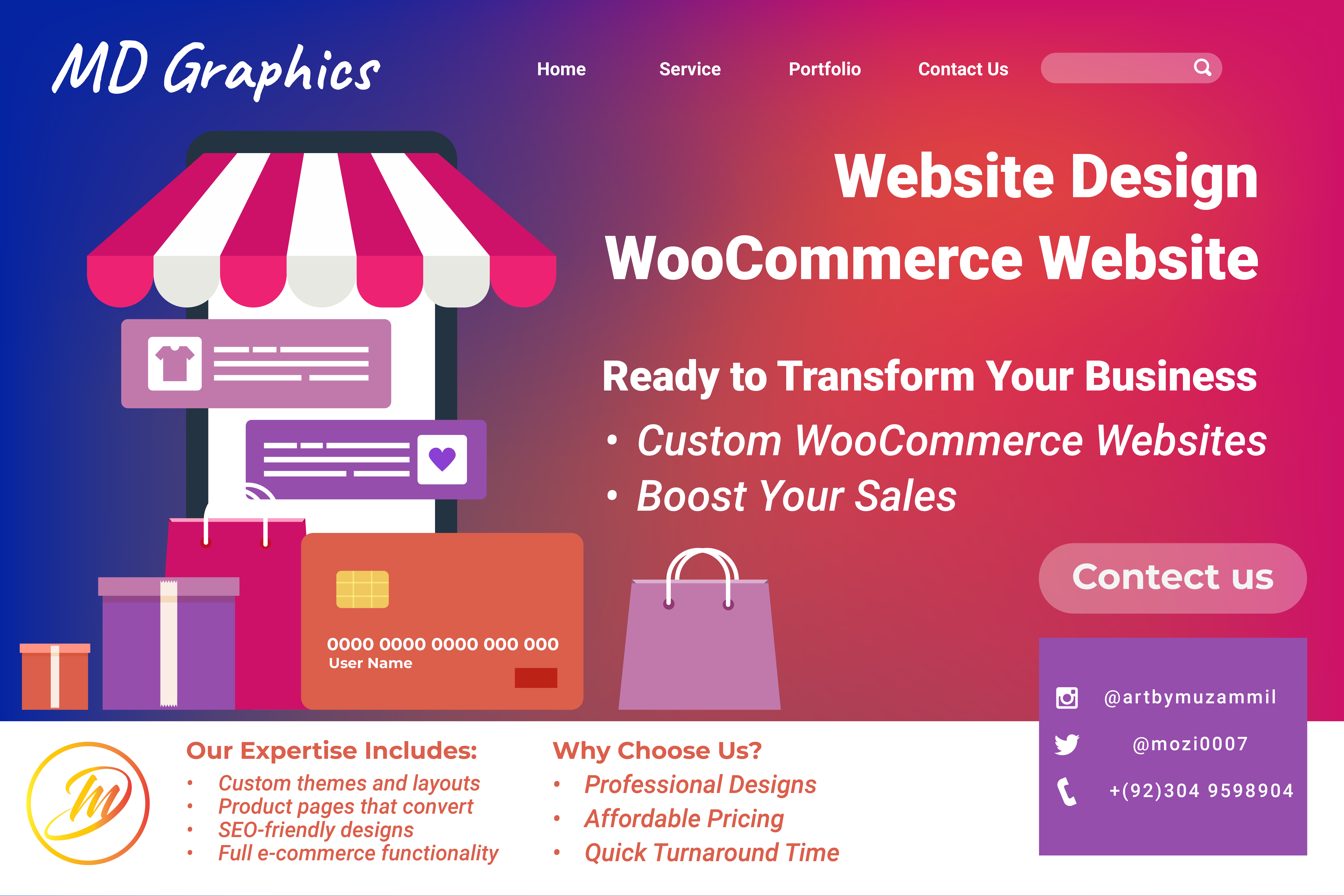 WooCommerce Website Design Post 3d banner design branding design graphic design illustration instagram post motion graphics website woocommerce website design post