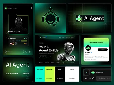 AI Agent SaaS Logo - Ai Agent Builder Branding ai agent builder ai agent development ai agent logo ai assist ai logo ai model logo ai startup logo ai technology ai tool logo animation artificial intelligence make ai agent relevance ai saas logo software logo vertex ai agent builder