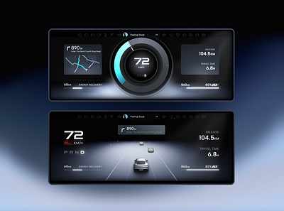 HMI For Different Mode ae animation auto automotive car dashboard design hmi system ui ux