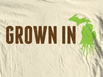 Grown in MI cotton michigan organic t shirt texture