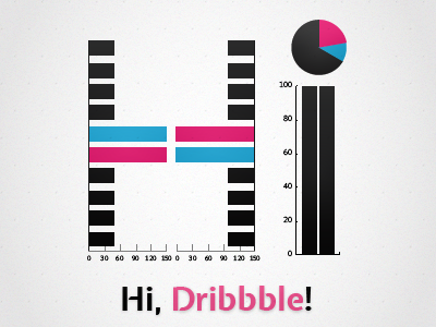 Hi, Dribbble! barchart chart data dataviz firstshot infographic