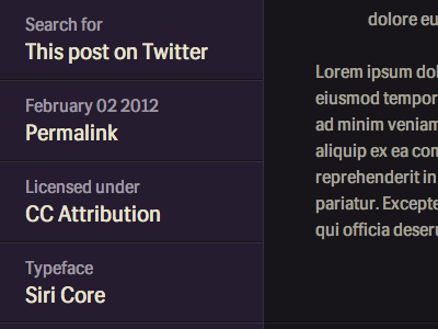 post-footer-in-a-sidebar footer light on dark list purple siri siri core