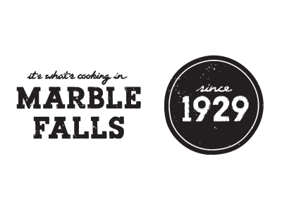 Blue Bonnet Lettering blue bonnet cafe hand drawn illustration marble falls