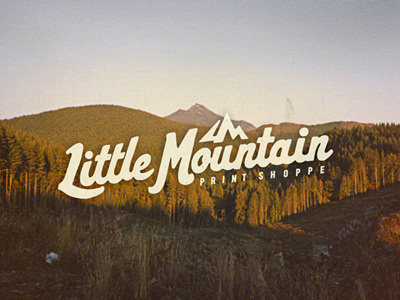 Little Mountain Print Shoppe beer design joe horacek lincoln lincoln nebraska little mountain little mountain print shoppe logo mountain nebraska print screen print shop vintage