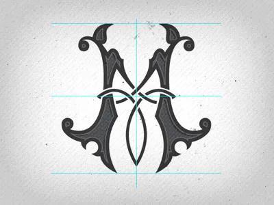 The Letter M alphabet hand drawn letter letter m letterform m ornate type typography victorian