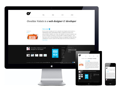 New osvaldas.info goes live adaptive blog clean css html media queries portfolio responsive shop web design website