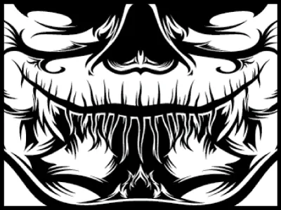 Skull Mask B black mask scarf skeleton skull snowboard vector white