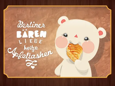 Berliner bear apfeltashe bear berliner handlettering heiß