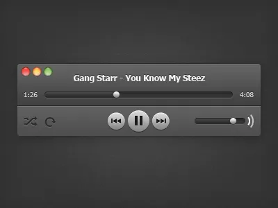 Spotify minifyed music player player spotify ui user interface