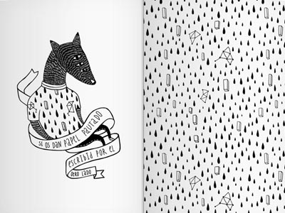 Book black design doodle graphic lettering pattern typography white