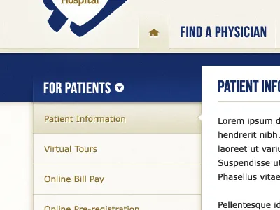 Interior Navigation for Hospital Site bebas neue navigation website