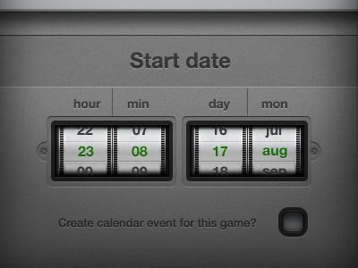 Date Scroll aluminium checkbox helvetica photoshop scroll the lost years ui user interface