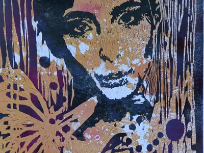 butterfly. butterfly linocut