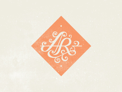 Wedding Monogram Redux apricot mark monogram script seal wedding