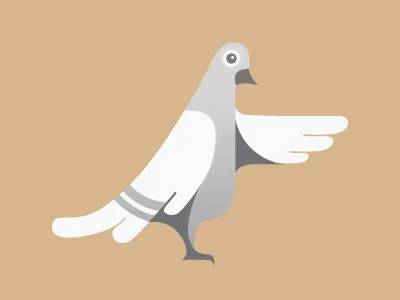 City Bird kraft neighborhood friendlies pigeon screenprint silver