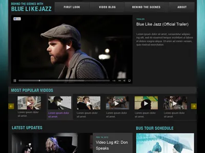 Behind the Scenes Microsite dark gray relevant video web
