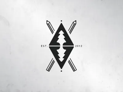 Portfolio vinslëv 2012 identity logo pen pencil tree triangle