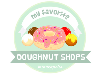 Favorite Doughnut Shops cute design donut doughnut icon illustration minneapolis shop