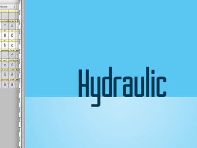 Lowdown geometric hydraulic lowercase type design typeface typetool