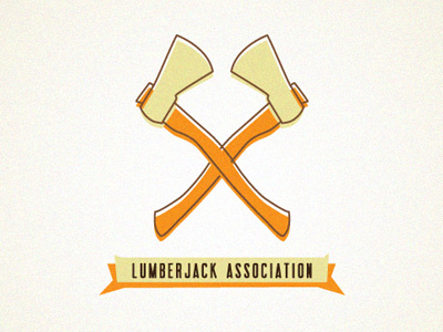 Lumberjack Association ax axe logo lumberjack orange