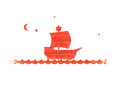 Valentines boat illustration sea valentines vintage