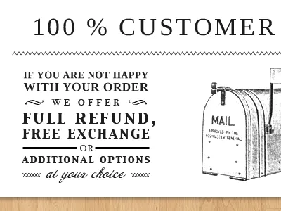 Item page for eBay store typography white wood