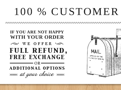 Item page for eBay store typography white wood