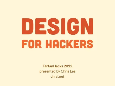 Design for Hackers cubano presentation slides