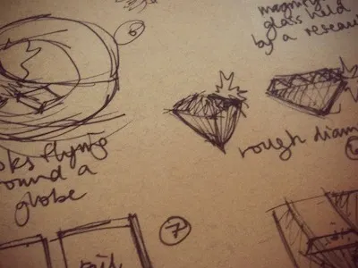 Rough Sketches hand drawn marker pen project work rough scamps