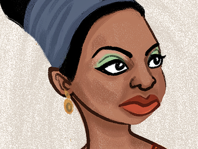 Nina digital illustration nina simone portrait