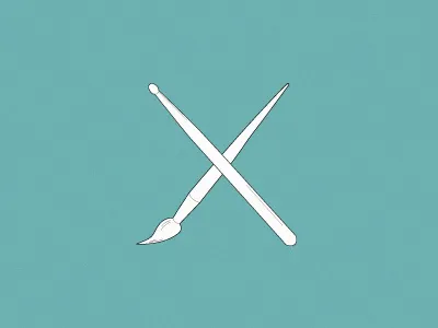 Drums & Design design drums drumstick paintbrush symbol