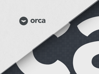 ORCA Logo + Type Closeup brand circle customized font logo whale