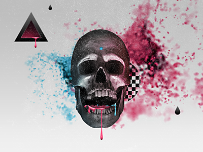 Skull color drop explosion joel colombo previous skull triangles website