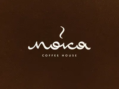 Moka brush calligraphy chocolate coffee design drink eat food house lettering logo moka restaurant typography unused