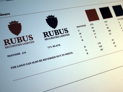 Identity Guidelines Rubus colours guidelines identity logo