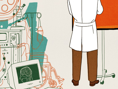 Doctor doctor equipment illustration minimalism