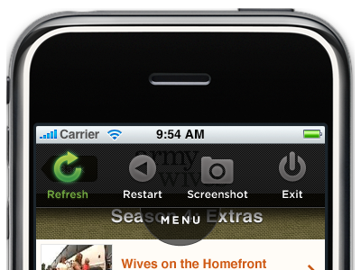Workshop Menu app brightcove icon menu mobile