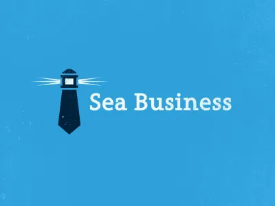 Sea business all4leo blue business business logo clever logo designer leo light logo lighthouse lighthouse logo logo marine logo sea smart logo startup logo tie tie logo water