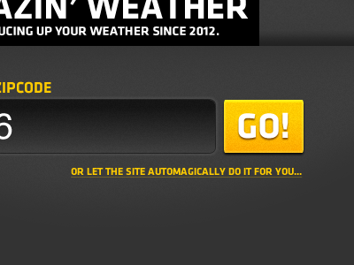 Azin' Weather adobe fireworks ui website