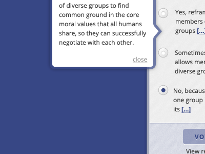 Little Poll Widget blue poll tool tip widget