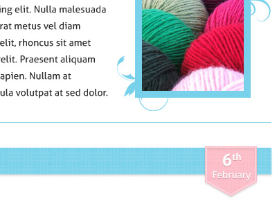 Another Yarn blue floral meta pink ribbon