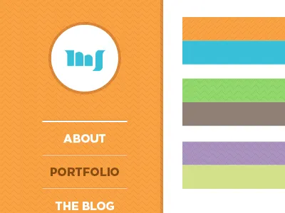 Personal Website Design color lines pattern stuff