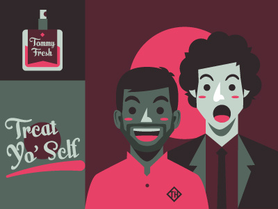 Tom Haverford haverford illustration parks recreation tom vector